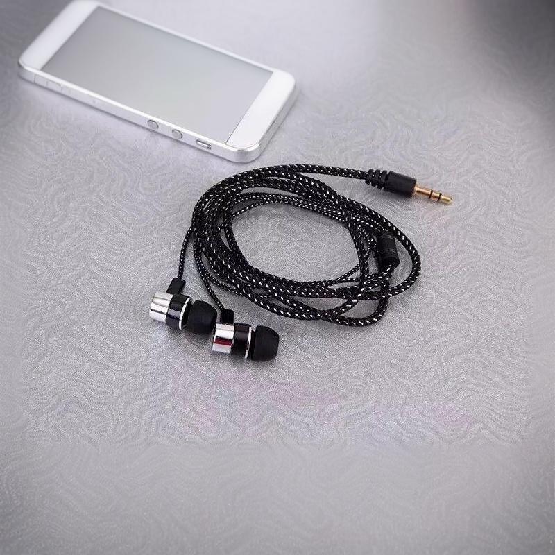 Wired Music Earphones Stereo Noise Cancelling In-Ear Headset with 3.5mm Jack for Students Gaming Running Work