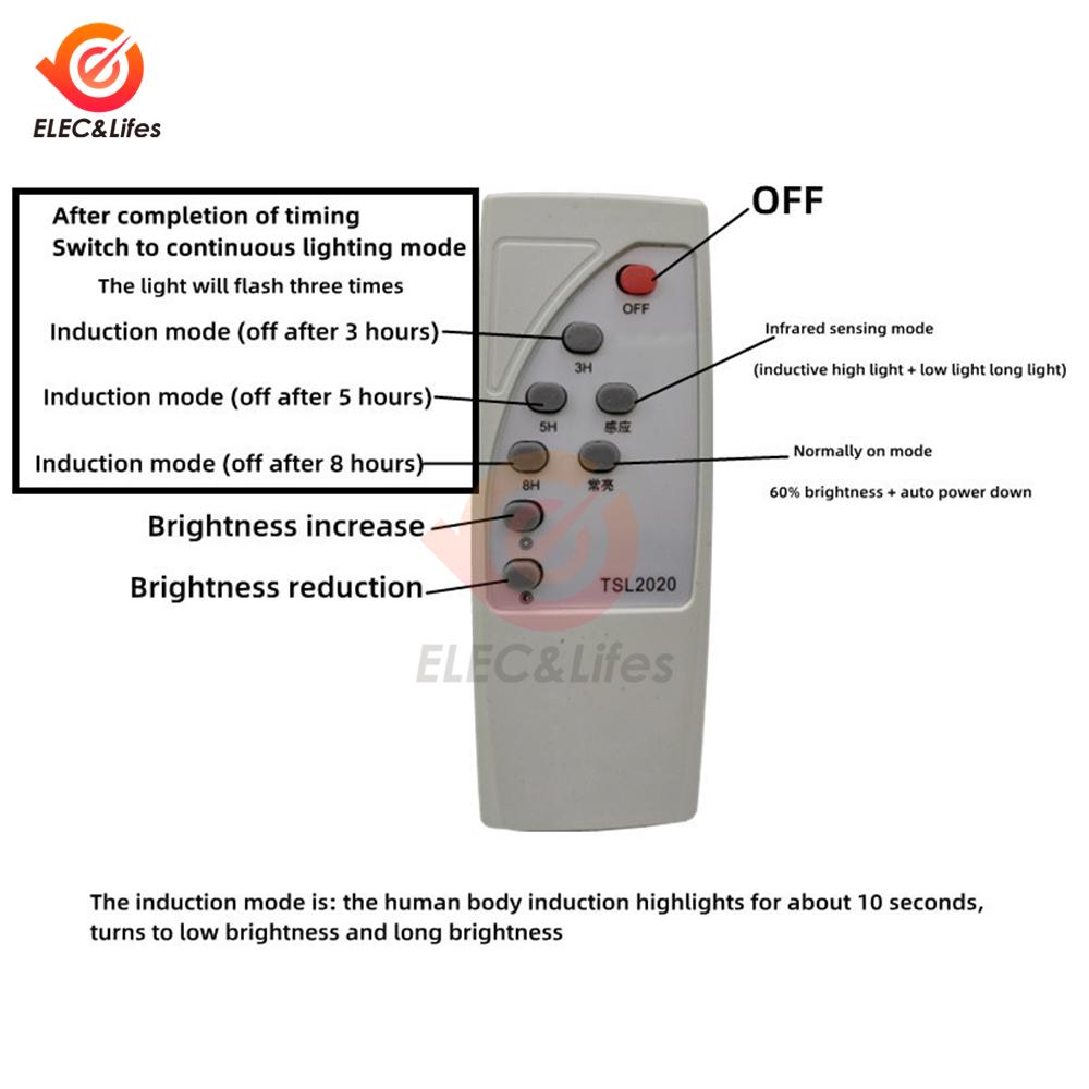1.1V 1.7V Remote Control PIR Solar Integrated Street Lamp Sensor Circuit Board Solar Induction Mode Controller