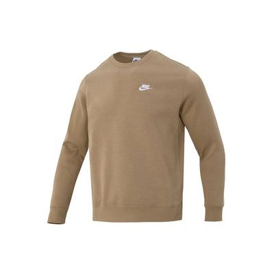 Nike Сплошной цветной логотип с круглым вырезом, мужские топы цвета хаки BV2663-247