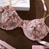 Sexy Lingerie Flower See-through Sexy Three-Piece Suit