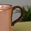 Pure Copper Beer Coffee Cup And Cover Disc Milk Mug Retro Handcrafted Weave Handle 350ml Drinking Cups Drinkware Couple Gifts