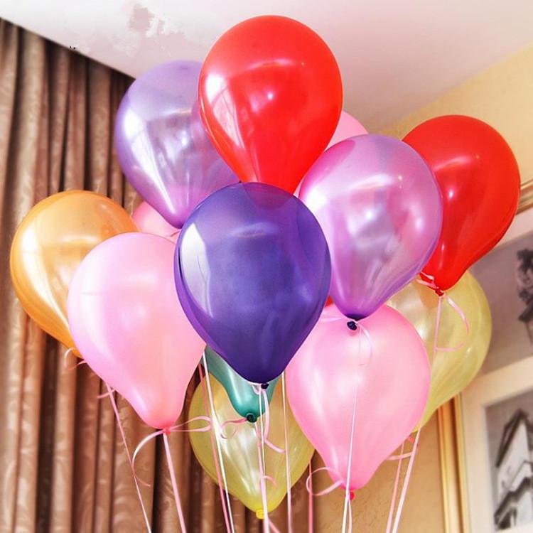 10pcs, 12 Inch, Blue Pink Gold, Confetti Latex Balloons, for Baby Shower Birthday Wedding Decorations