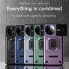 KEYSION Противоударный защитный чехол для POCO F7 Pro Slide Camera Защитное кольцо для объектива Подставка для телефона Задняя крышка для Xiaomi POCO F7 Ultra