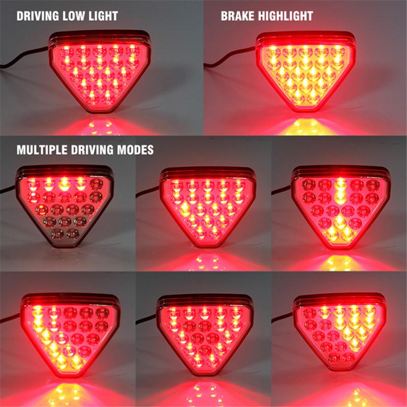 1Pc Car Triangle Lights Rear Brake Light Stop Safety Remote Lamp For Jdm Bba 12V