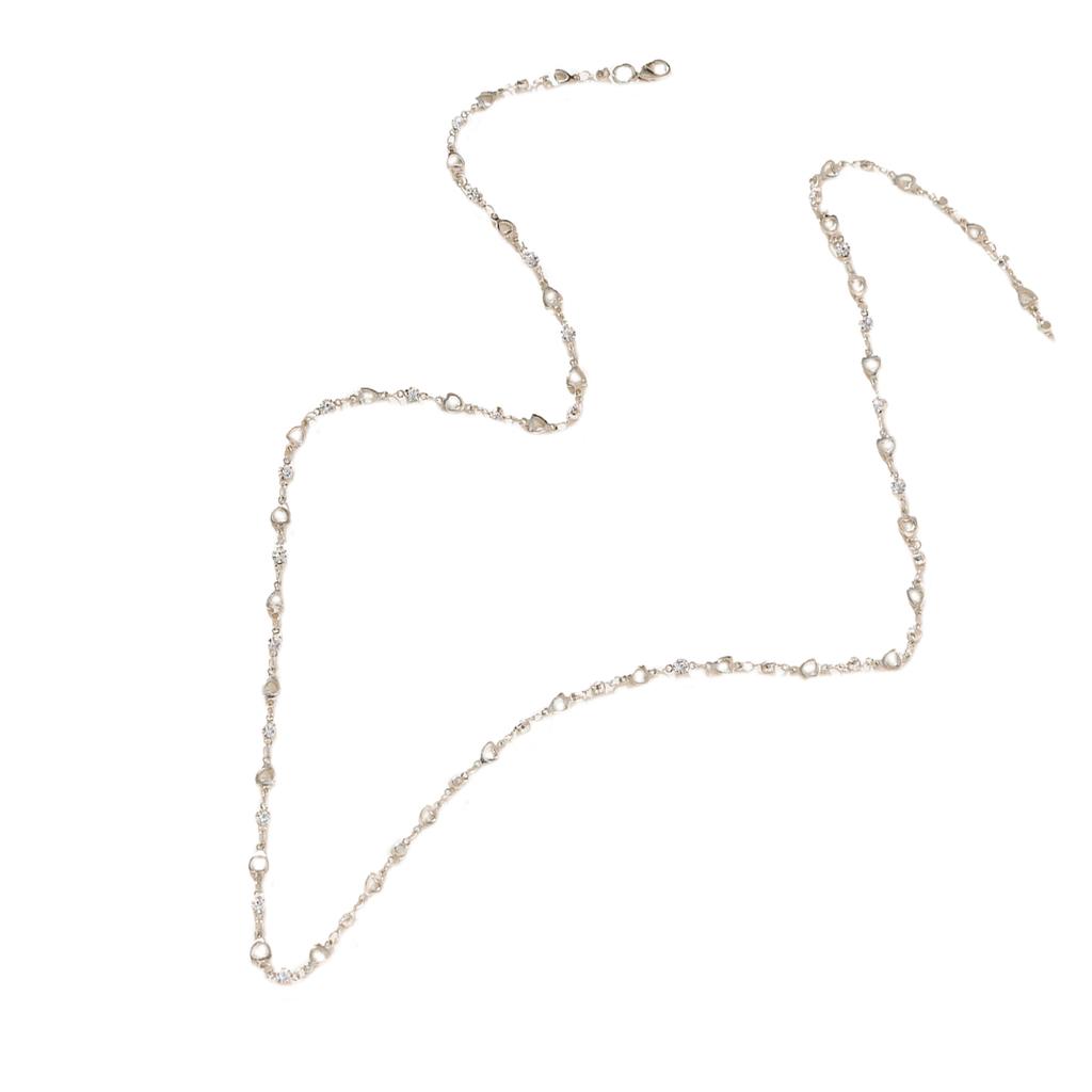 Ожерелье, украшенное кристаллами, для модных женщин Стразы Длинные кисточки Цепочка для шеи Регулируемая длина Цепочка для ключицы Украшение