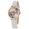 OLIVIA BURTON Вышитый циферблат Коллекция Белый Серый Кожаный Ремень OB16EM06 Часы [Olivia Burton] Женские [Товар]