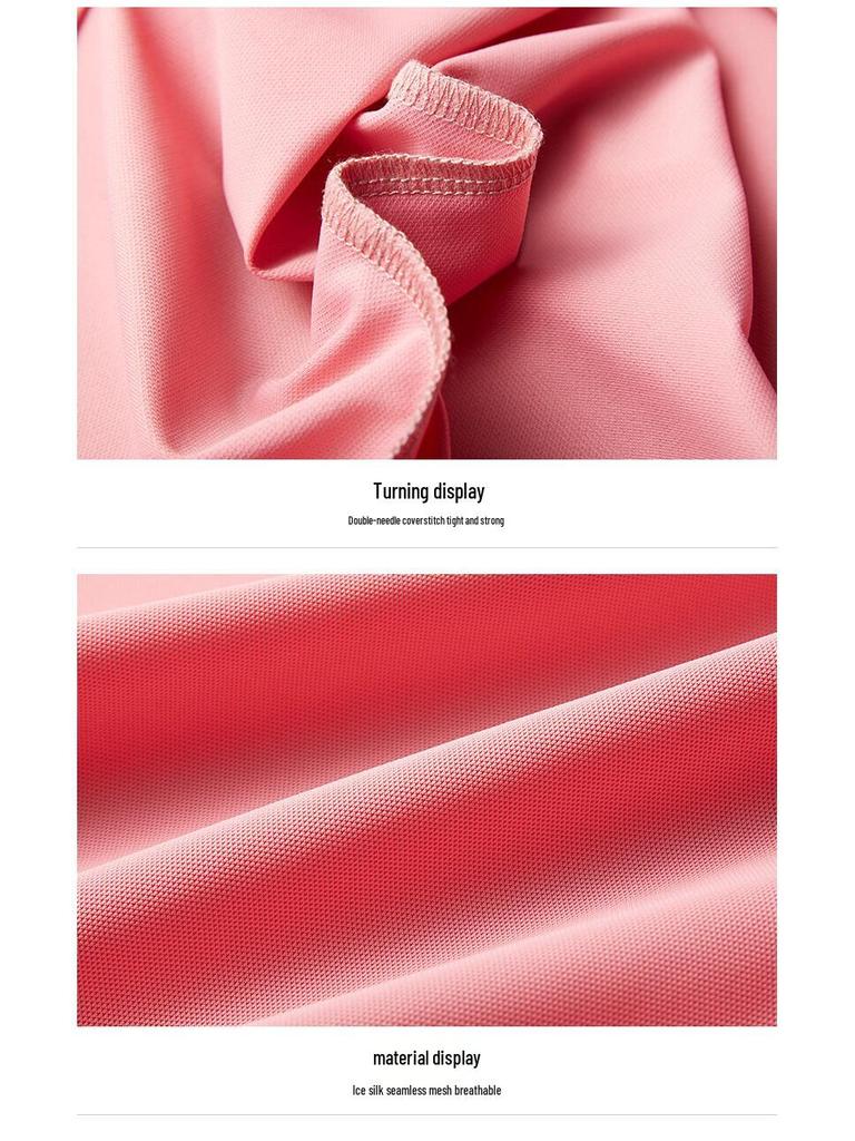 Men's Trendy Seamless Ice Silk Polo Shirt - Short Sleeve, High Quality, Lapel Design for Summer