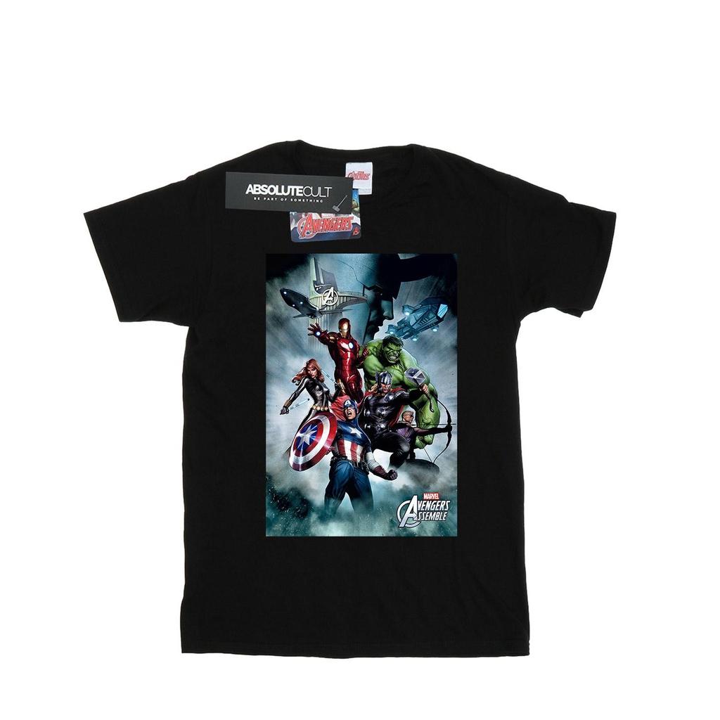 Marvel Mens Avengers Assemble Team Montage T-Shirt