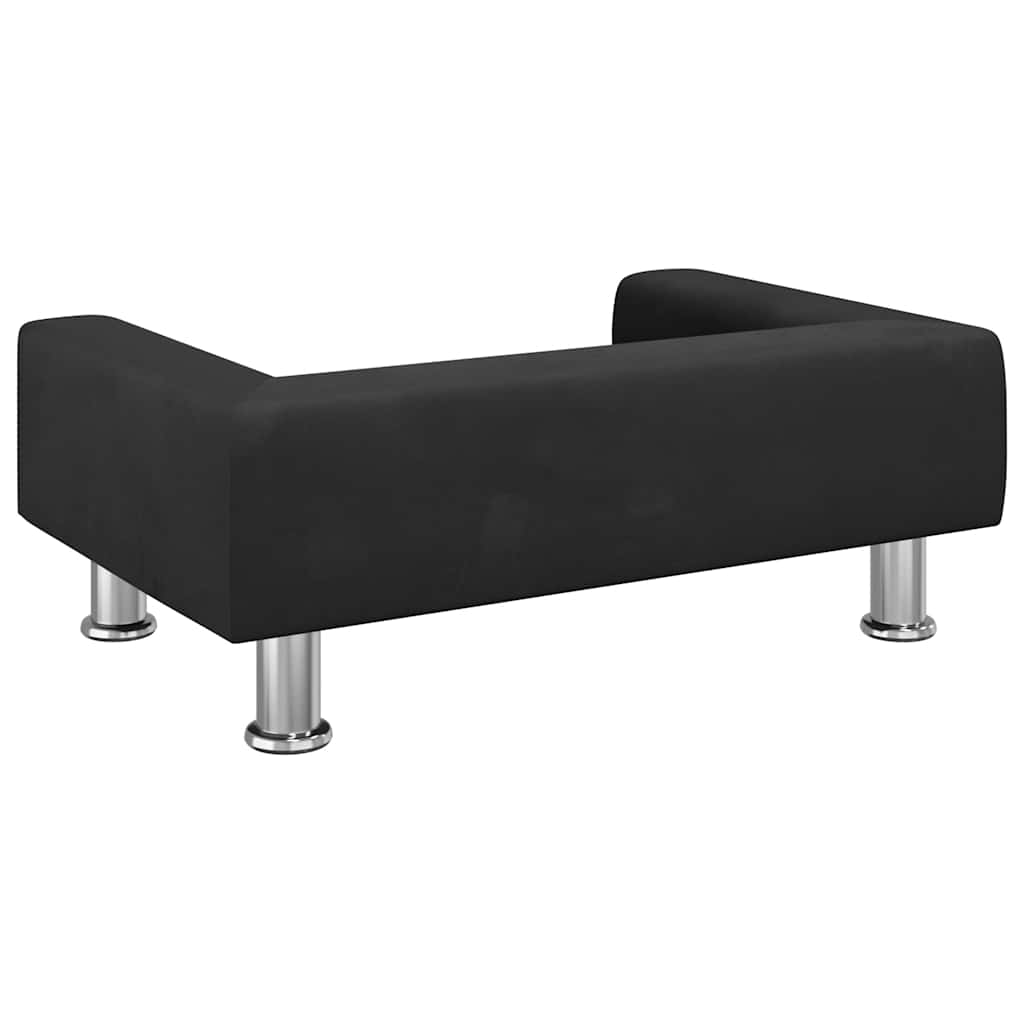 Kids Sofa Black 70x45x26.5 cm Velvet