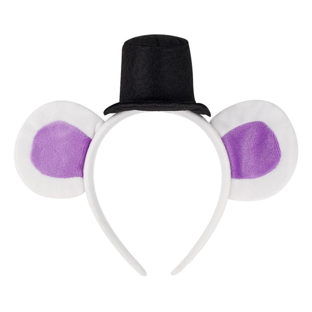 Lovely Plush Bear Ear Headband for Women Girl Birthday Party Gathering Headpiece School Event Accessory Stage Hairhoop