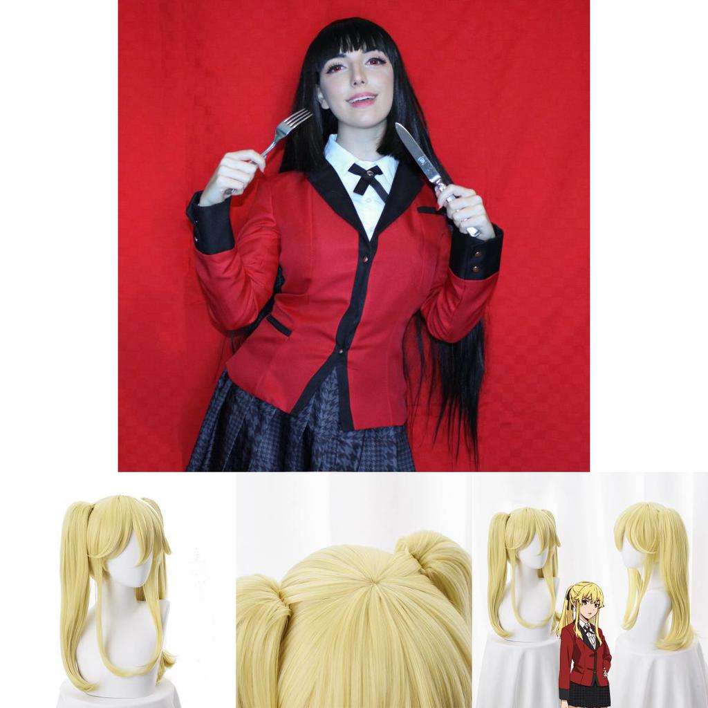 Kakegurui Джабами Юмэко Мэри Кирари Юмэми Руна Длинные Косплей Вечеринка Волосы Парики Ярких Цветов
