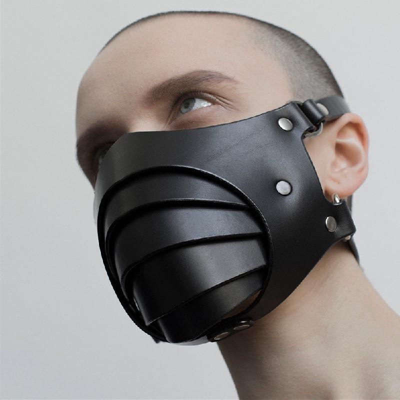 PU Leather Punk Halloween SM Role-Playing Mask