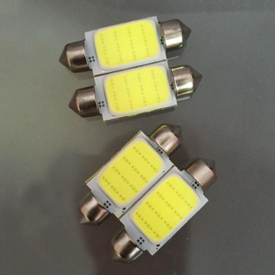 4 шт. светодиодный COB купольный интерьер автомобиля гирлянда лампа свет карта крыша лампа для чтения 39 мм