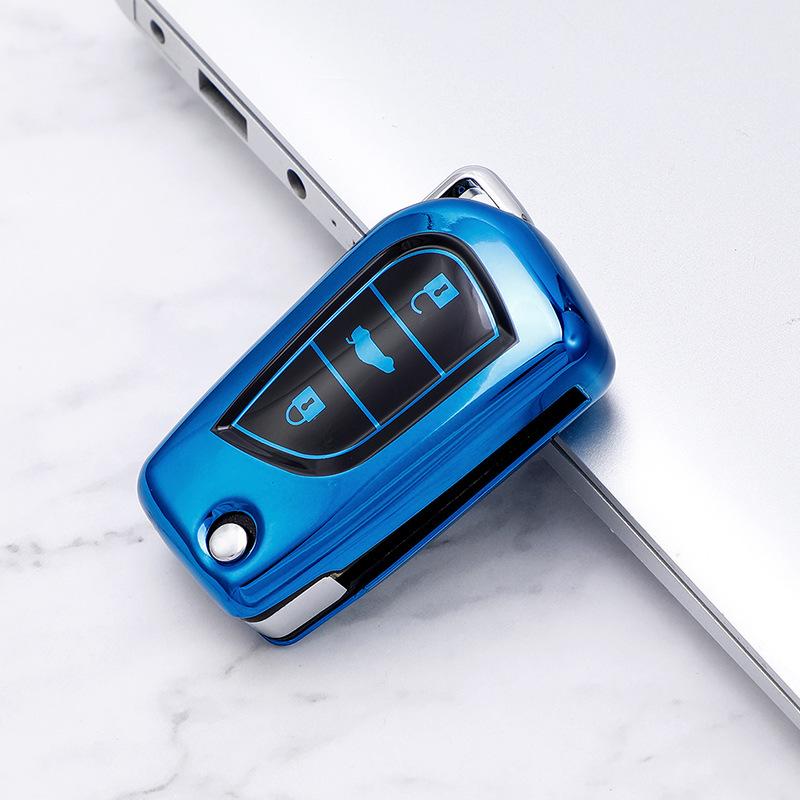 New 3 Buttons TPU Flip Key Case Cover for Toyota Avensis Auris Camry Corolla IM RAV4 Verso Yaris Aygo Scion Protector Shell