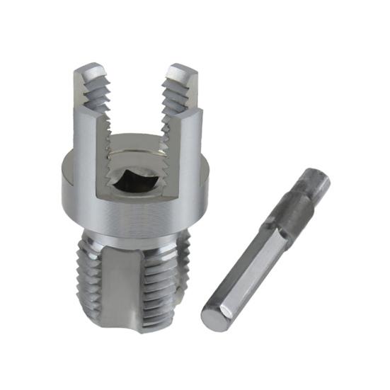 Интегрированный инструмент для нарезания внутренней и наружной резьбы на трубах Универсальный инструмент для нарезания резьбы на трубах Совместимый с электродрелью Набор резьбонарезного инструмента для ПВХ труб