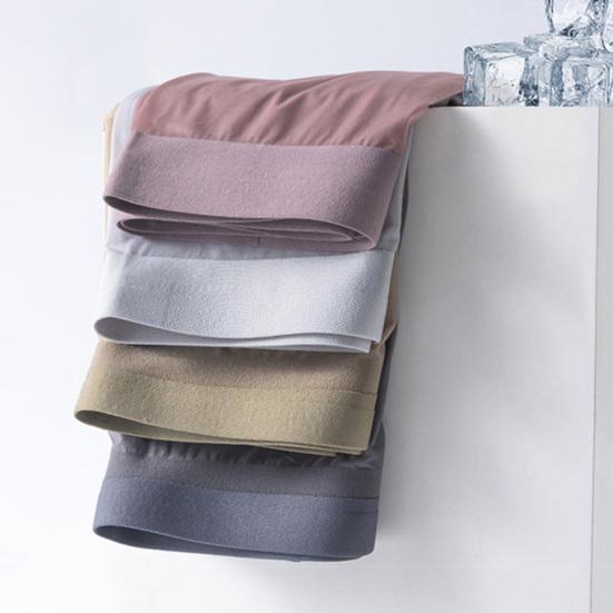 Мужские трусы-боксеры, эластичные, средней талии, U-образные, тонкие, перспективные, шорты, бесшовные трусы, повседневная одежда