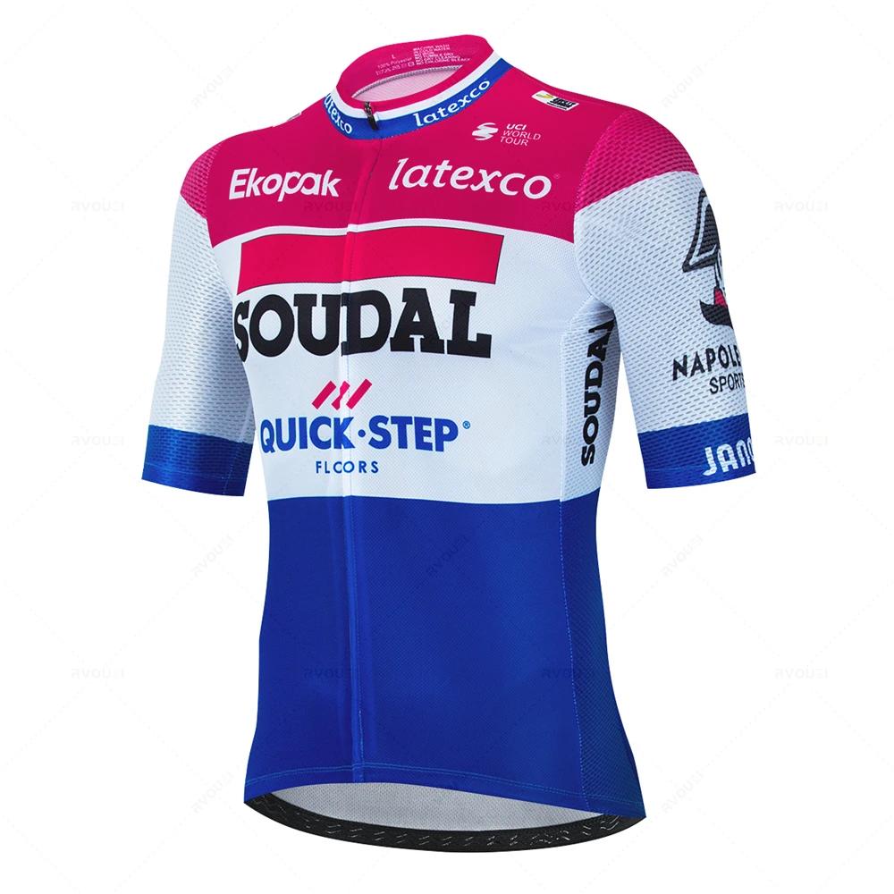 Soudal Quick Step комплект велосипедного трикотажа, летний бельгийский велосипедный дышащий мужской костюм для горного велосипеда Maillot Ropa Ciclismo, униформа, костюм