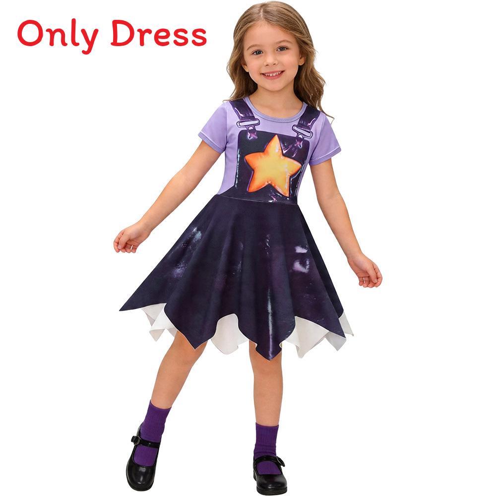 Костюм Poppy Playtime Лили Лоубрейдс Мультяшный с коротким рукавом Для Детского Танца и Шоу
