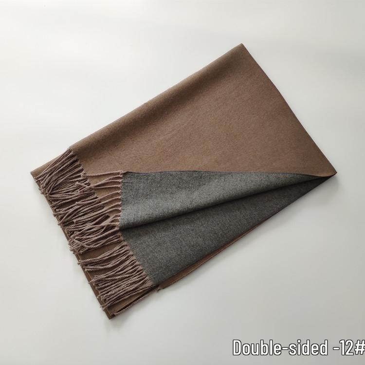 Осень/Зима 2024 Двусторонний красный шарф из имитации кашемира - Однотонный, Теплая шаль для женщин, Европейский и американский стиль.