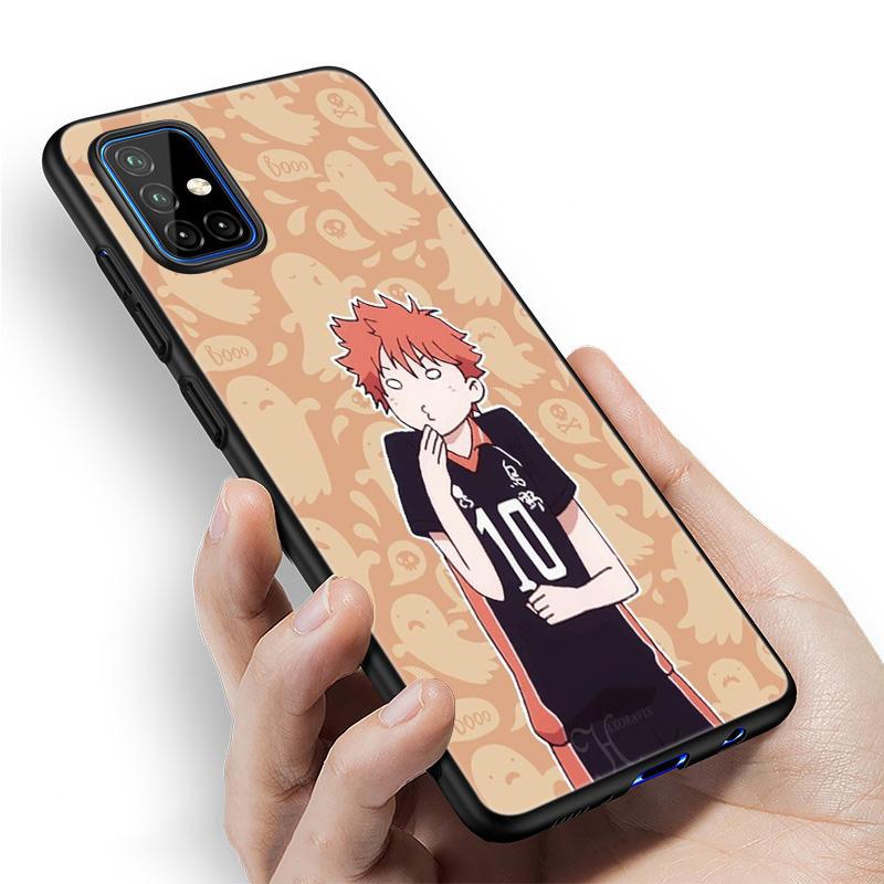 Чехол для волейбола с аниме Oya Haikyuu для Samsung Galaxy A12 A02S A22 A32 A52 A72 A71 A51 A41 A31 A21 A11 A50 A70 A20S, черный чехол