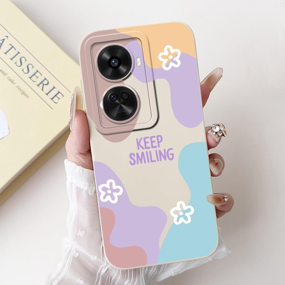 Nova 12 SE Case For Huawei Nova 12 SE Cover 2024 Fashion Painted Liquid Silicone Anti-Fall Protective Bumper For Nova 12SE Funda
