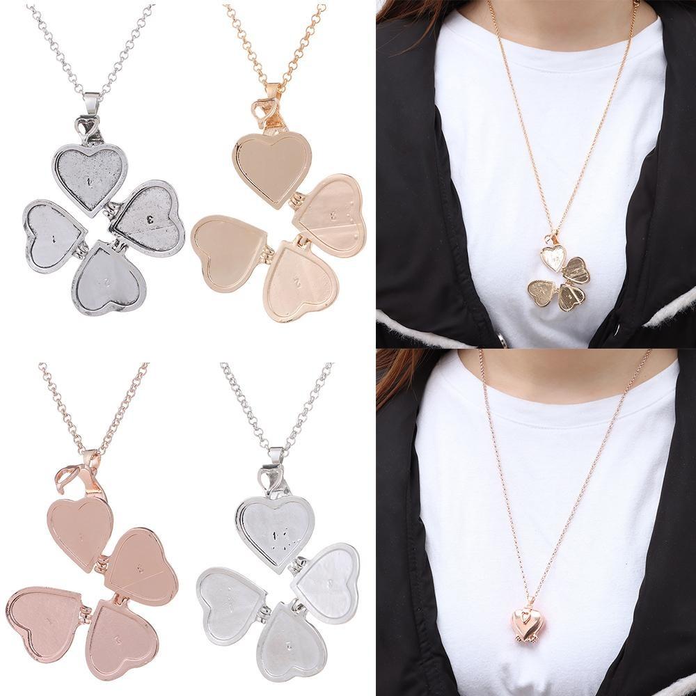 DIY Фото Локет 4-слойный Подвеска Новое Ожерелье