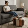 Pumpkin Shaped Footstool Seat Bag Unstuffed Pouf Cushion Cover Clothing Storage Bags  Footrest