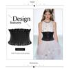 Ultra-wide Shirt Girdle Ladies Simple Wild Lace Elastic Dress Decorative Belt Black and Red Wild Accessories Tide.