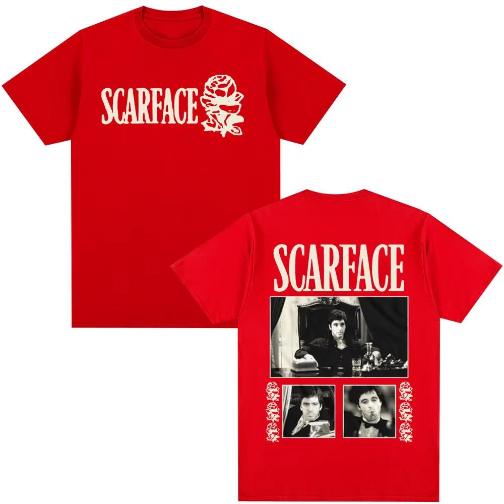 2026 Gangsters Movie Scarface TShirt Tony Montana Al Pacino Vintage Gothic TShirts Unisex Unisex Oversized Tees Unisex