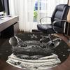 1 шт. Круглый ковер со звездами и летучими мышами для офиса, коврик, подходящий для офиса, под офисные стулья, спальни, гостиной, домашнего декора, декора комнаты