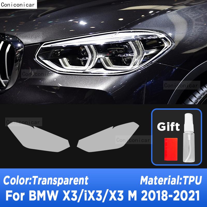 For BMW X3 iX3 X3M G01 G45 G08 F97 2018-2024 Car Exterior Headlight Anti-scratch Front Lamp TPU Protective Film Accessories