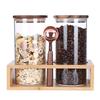 Kitchen Coffee Bean Storage Container Storage Bottle Glass Airtight Storage Bottle Protein Storage Container with Spoon Salt Sugar Spice Glass