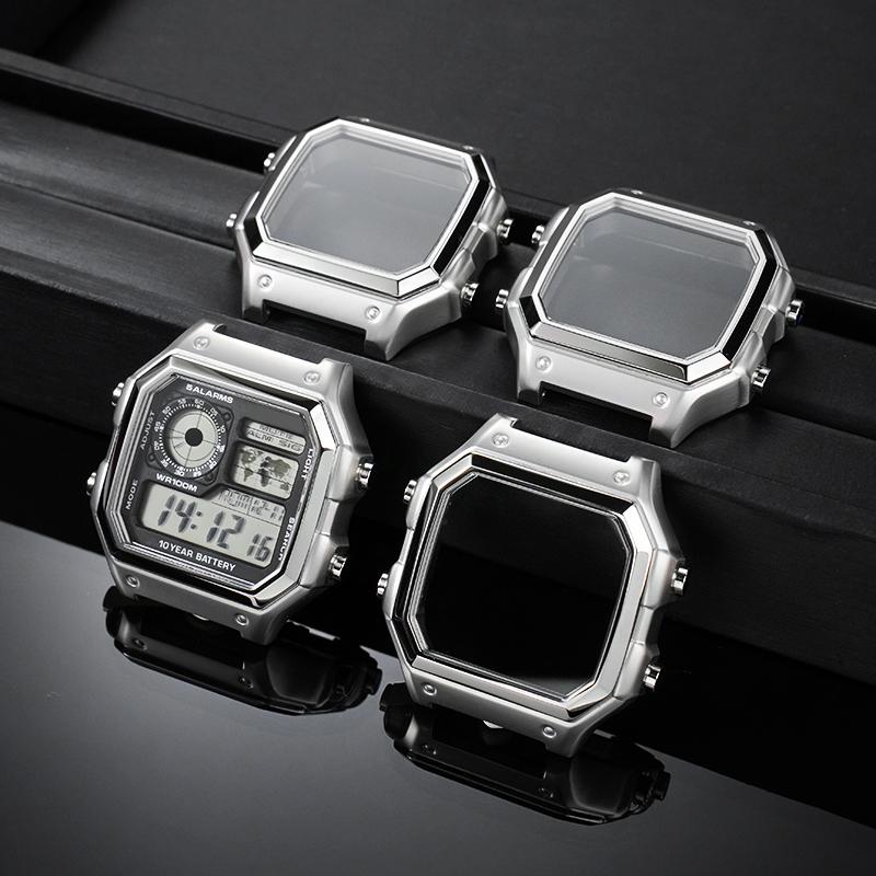 Корпус AE1200 с безелем из нержавеющей стали, ремешок для Casio G-Shock 3299 AE-1200WH AE-1300, модифицированный металлический корпус, браслет, комплект с зеркальным стеклом