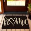 [Washable Doormat] Machine washable welcome doormat with home design pattern-suitable for bathroom, living room bedroom, kitchen