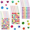 3pcs/packLaser Star Heart Dot Stickers Colorful Glass Bottle Gift Packaging Bag Decoration Stickers Reward Adhesive Labels Seali