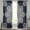 Тюлевые шторы с абстрактным цветком и мандалой для гостиной, прозрачные занавески для спальни, оконные жалюзи, вуаль, шторы