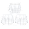 3pcs Under Shelf Storage Basket Iron Space Saving Multifunctional Hanging Under Cabinet Organizer