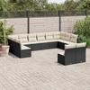 VidaXL Garden Lounge Set 12 Pcs with Cushions Black Braided Resin 3218366