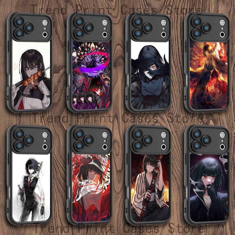 Чехол для телефона L-Limbus C-Company Ryoshu Для iPhone 17,16,15,14,13,12,11,Pro,Max,Plus,X,XS,SE4,E,Mini Черный Чехол с утолщенным бортиком