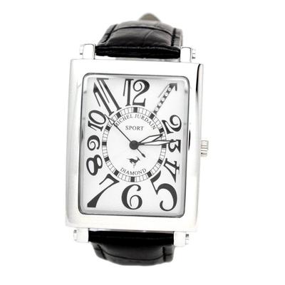 Мужские наручные часы Michel Jurdain Sports с бриллиантами и кожаным ремешком SG-3000-7 Бело-черные