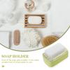Soap Foaming Portable Holder Travel Sink Sponge Roller Drainage Holes Soap Box With Brush PP ABS Materials