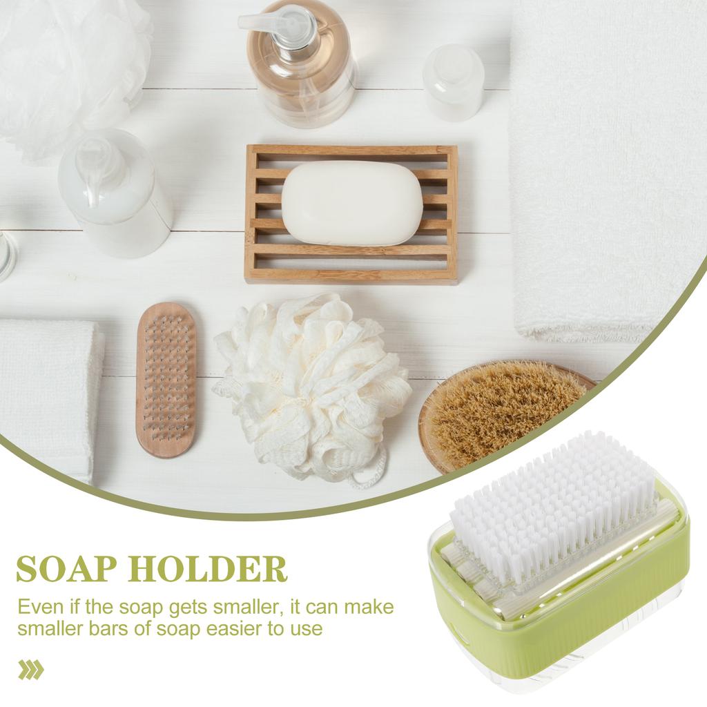 Soap Foaming Portable Holder Travel Sink Sponge Roller Drainage Holes Soap Box With Brush PP ABS Materials