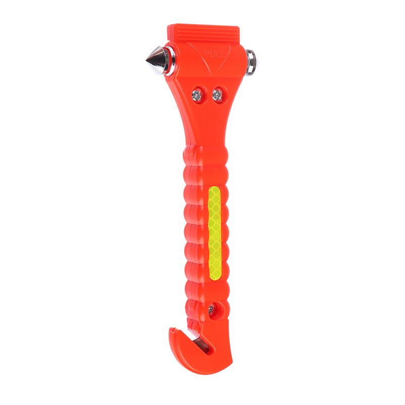 1Pc 2 In 1 Car Emergency Safety Escape Hammer Glass Window Breaker Belt Cutter Tool Glass Lifesaving First Aid Kit