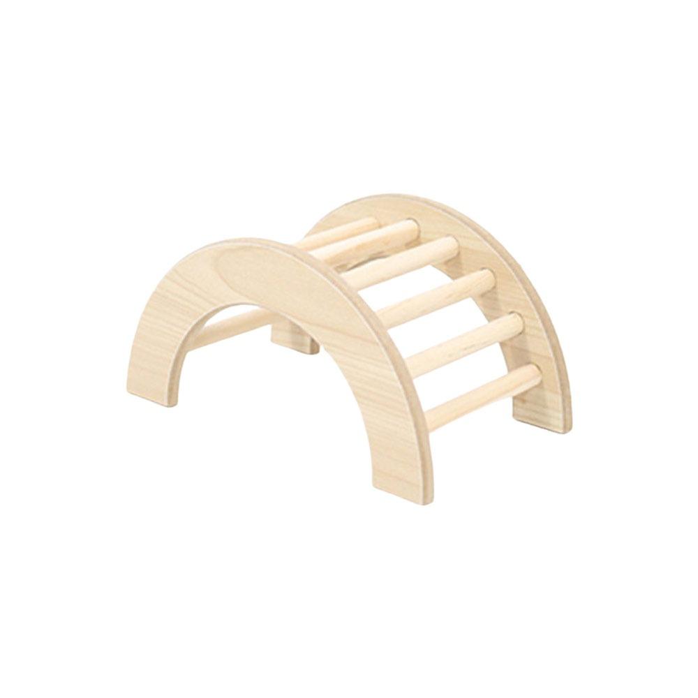 with Hiding Hole Hamster House Smooth Hamster Wooden Bridge for Guinea Pigs Rats Small Animals
