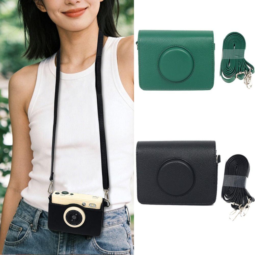 PU Leather Instant Camera Storage Bag Protective Cover for CHUZHAO D1pro Outdoor Photography