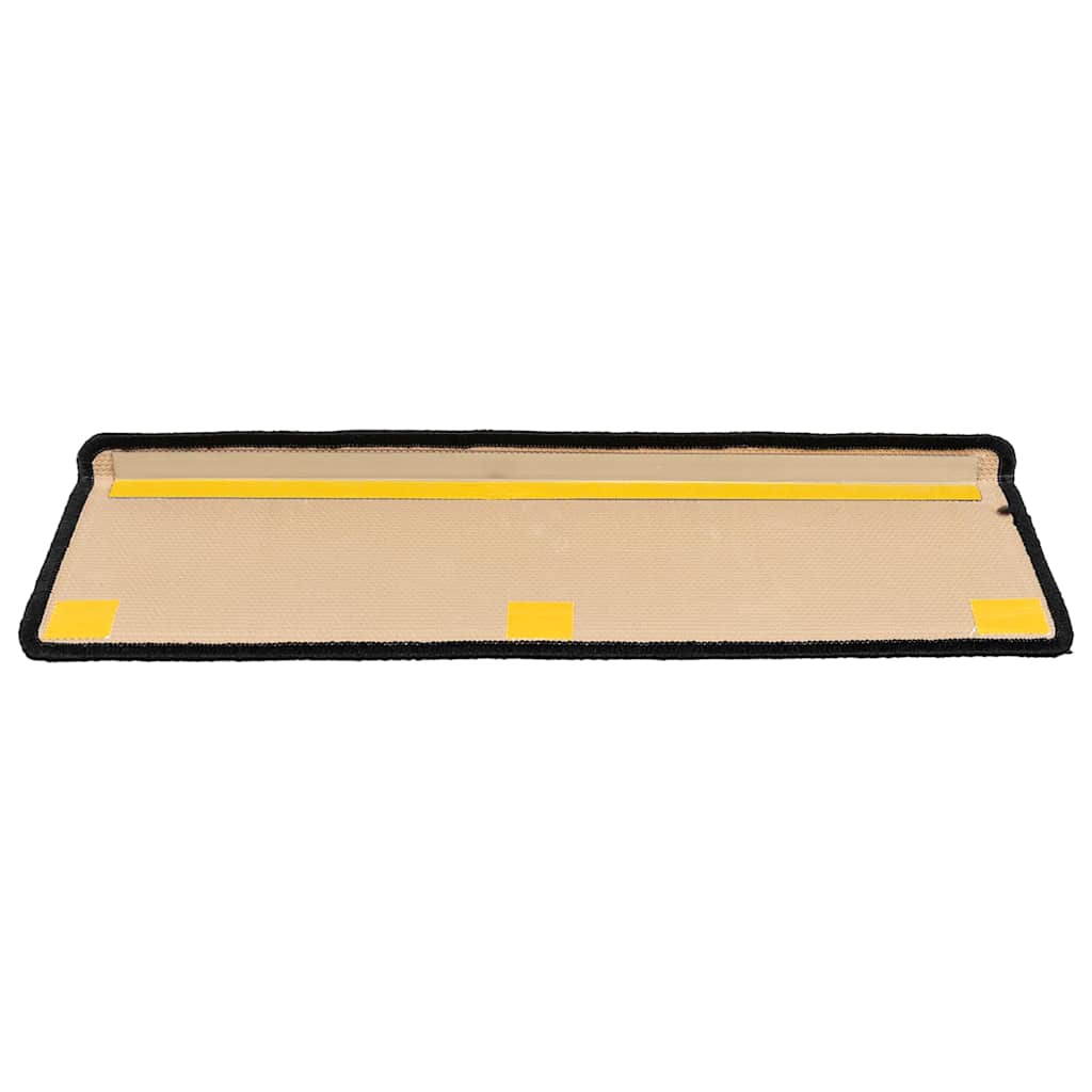 vidaXL Treppenmatten Selbstklebend 15 Stk. 65x21x4 cm Schwarz und Grau