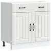 VidaXL Kitchen Cabinet Lucca White Engineered Wood, Sink Cabinet, Kitchen Cabinet with Drawer, Kitchen Cabinet At 853737