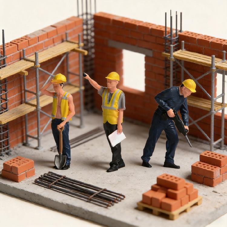 Реалистичные статуи строителей 1:Смоляные модели масштаба 1:64 Креативные проекты Аксессуар Для коллекционеров и любителей