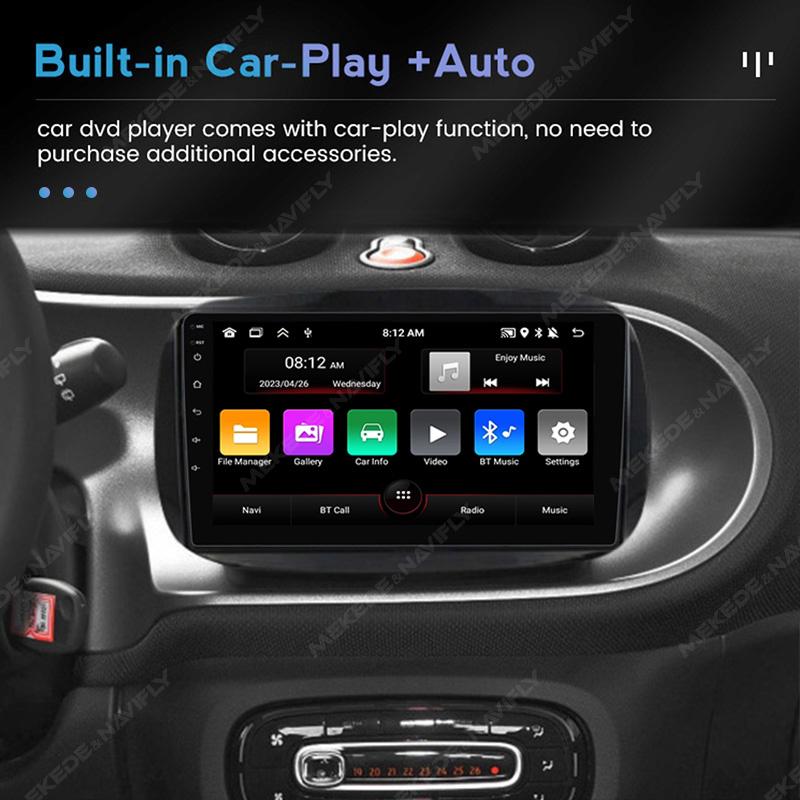 НОВЫЙ Android для Mercedes Benz Smart 453 Fortwo 2014 2015 2016-2020 Автомобильный радиоприемник Мультимедийный плеер Навигация GPS RDS Стерео Carplay