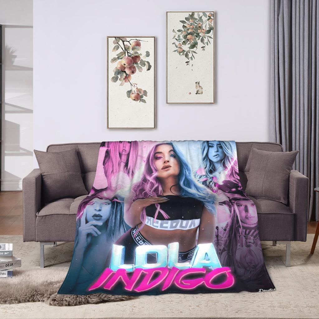 L-Lolas I-Indigos Spanish Singer Blanket Quality Super Soft Bedding Throws Spring Travel Couch Chair Sofa Bed Novelty Bedspread
